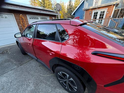 Red 2025 Toyota bZ4X XLE