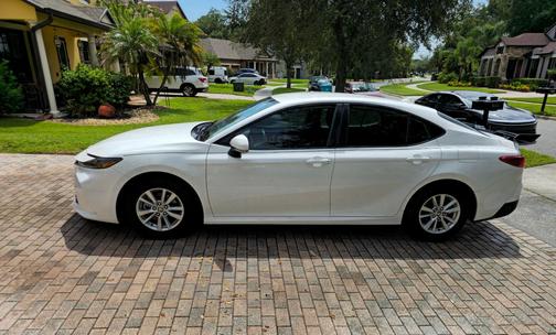 White 2025 Toyota Camry LE