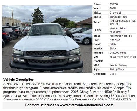 2005 Chevrolet Silverado 1500 W/T