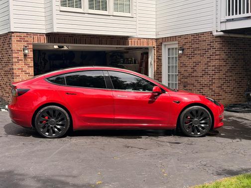 Red 2022 Tesla Model 3 Performance