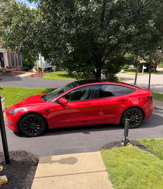 Red 2022 Tesla Model 3 Performance
