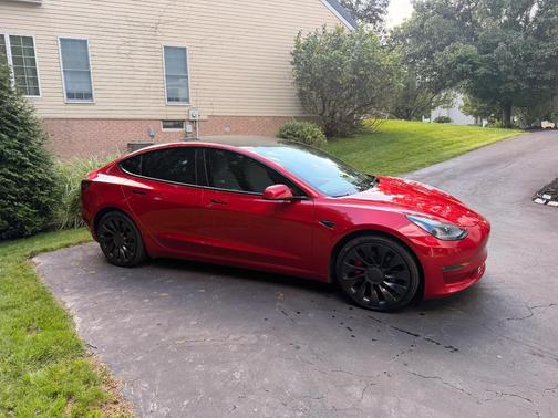 Red 2022 Tesla Model 3 Performance