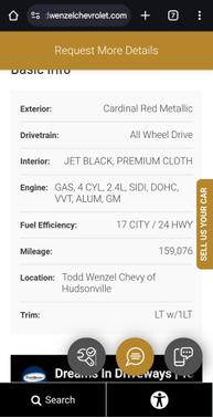 Red 2010 Chevrolet Equinox LT