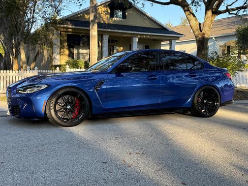 Blue 2022 BMW M3 Competition
