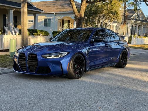 Blue 2022 BMW M3 Competition
