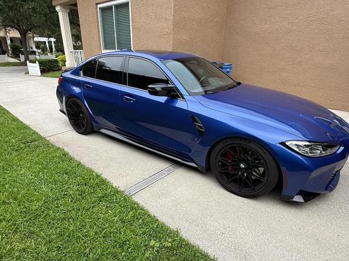 Blue 2022 BMW M3 Competition