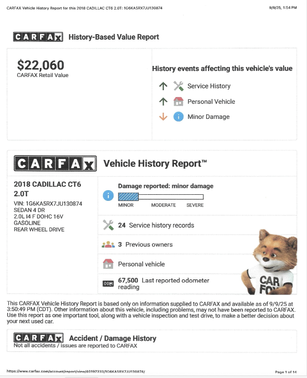 2018 Cadillac CT6 2.0L Turbo Base