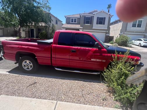Red 2001 Dodge Ram 1500 Quad Cab