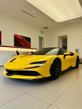 Yellow 2022 Ferrari SF90 Spider Base