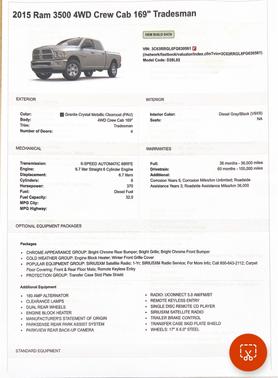 Photo 1 of 15 of 2015 RAM 3500 Tradesman