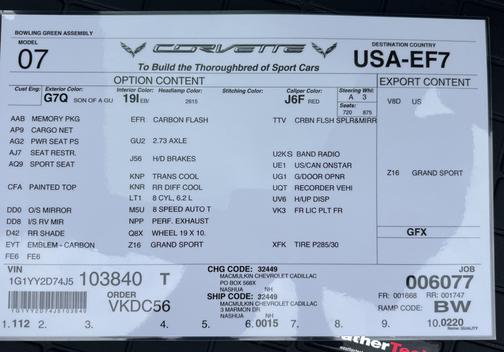 Gray 2018 Chevrolet Corvette Grand Sport