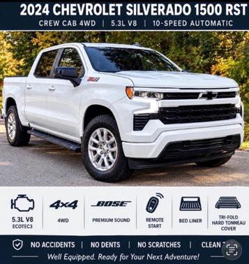 White 2024 Chevrolet Silverado 1500 RST