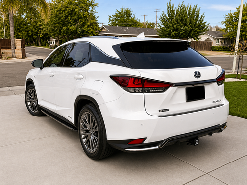 White 2021 Lexus RX 450h F SPORT Handling