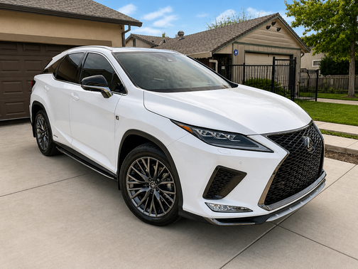 White 2021 Lexus RX 450h F SPORT Handling