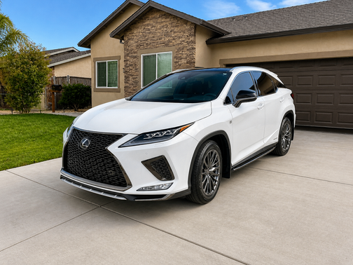 White 2021 Lexus RX 450h F SPORT Handling