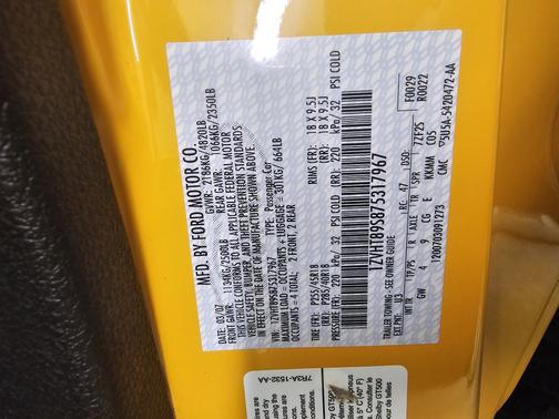 Orange 2007 Ford Shelby GT500 Base