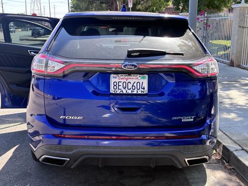 Blue 2015 Ford Edge Sport