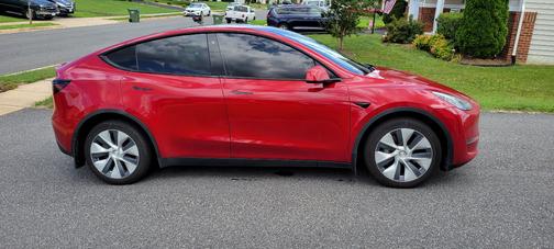 Red 2020 Tesla Model Y Long Range