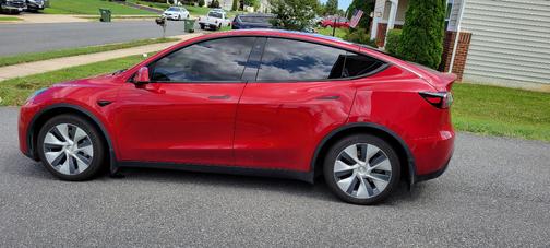 Red 2020 Tesla Model Y Long Range