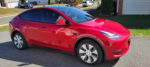 Red 2020 Tesla Model Y Long Range