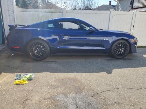 Blue 2018 Ford Mustang GT Premium