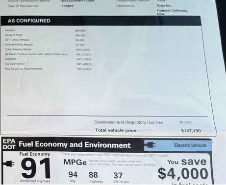 2023 Tesla Model X Plaid