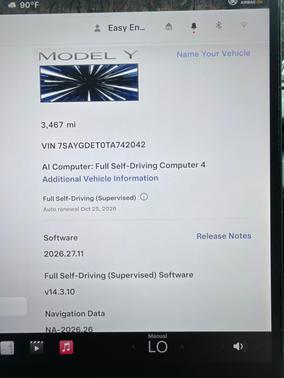 White 2026 Tesla Model Y Performance AWD