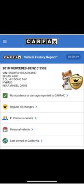 2018 Mercedes-Benz C-Class C 350e