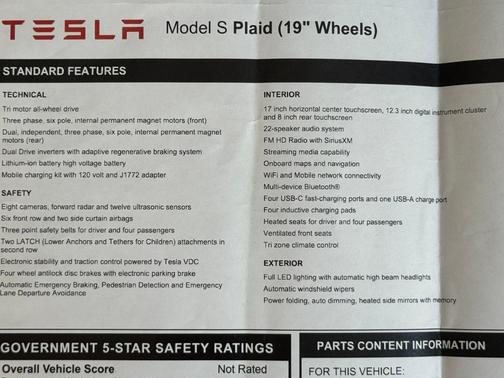 Gray 2022 Tesla Model S Plaid