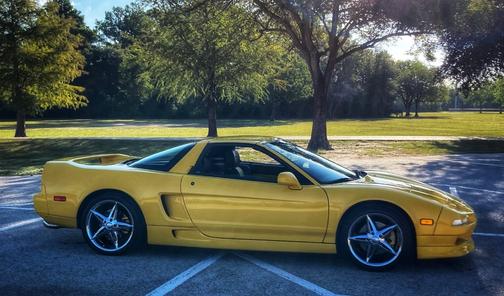 Yellow 2000 Acura NSX T