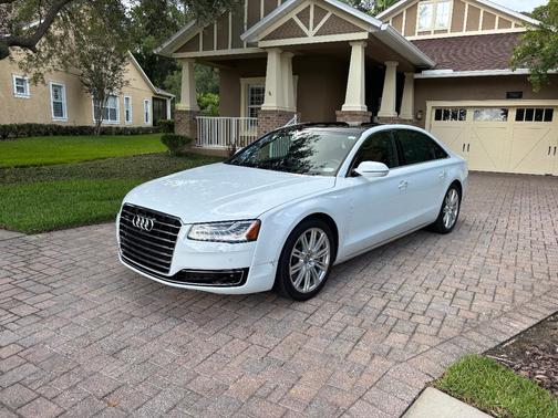 White 2015 Audi A8 L 3.0T