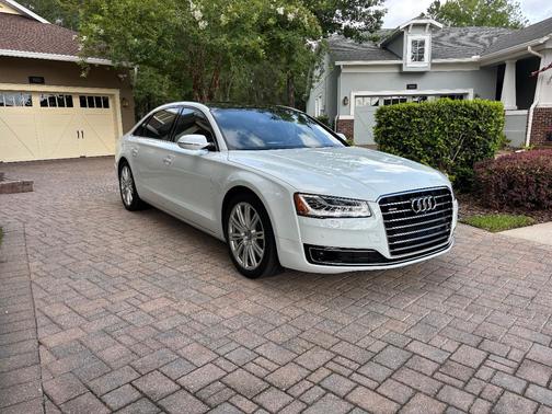 White 2015 Audi A8 L 3.0T