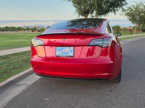 Red 2022 Tesla Model 3 Base