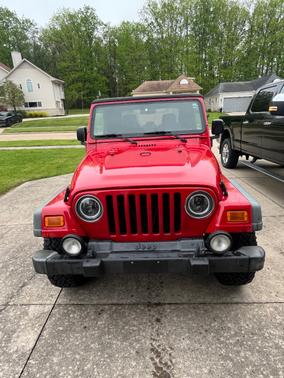 Red 2003 Jeep Wrangler Sport