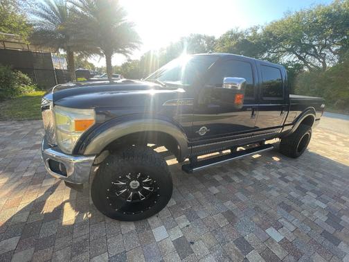 Blue 2012 Ford F-250 Lariat