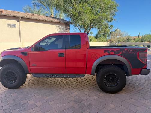 Red 2013 Ford F-150 SVT Raptor
