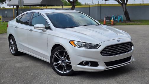 White 2013 Ford Fusion Titanium