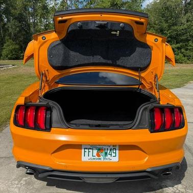 Orange 2018 Ford Mustang EcoBoost