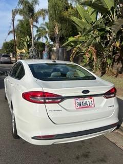 White 2018 Ford Fusion Hybrid S