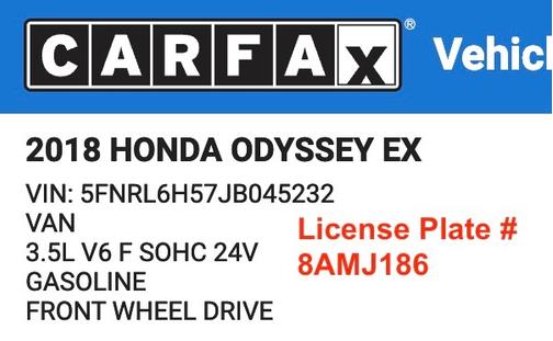 2018 Honda Odyssey EX