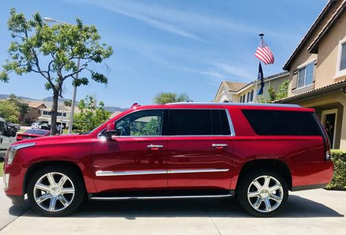 Red 2015 Cadillac Escalade ESV Luxury