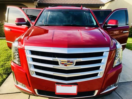 Red 2015 Cadillac Escalade ESV Luxury