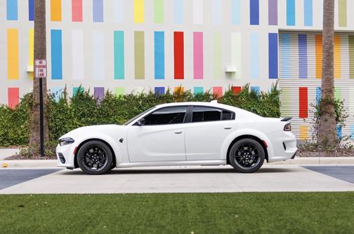 White 2023 Dodge Charger SRT Hellcat Widebody Jailbreak