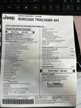 Gray 2023 Jeep Renegade Trailhawk