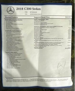 2018 Mercedes-Benz C-Class C 300