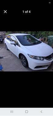 White 2014 Honda Civic LX
