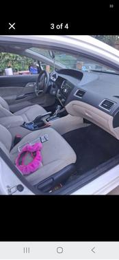White 2014 Honda Civic LX
