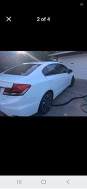 White 2014 Honda Civic LX