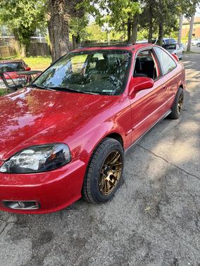 Red 2000 Honda Civic EX