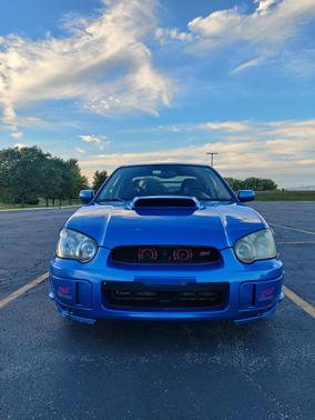 Blue 2005 Subaru Impreza WRX Sti